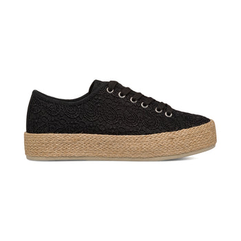 Sneakers nero da donna con suola in corda Lora Ferres, Donna, SKU w014002166, Immagine 0